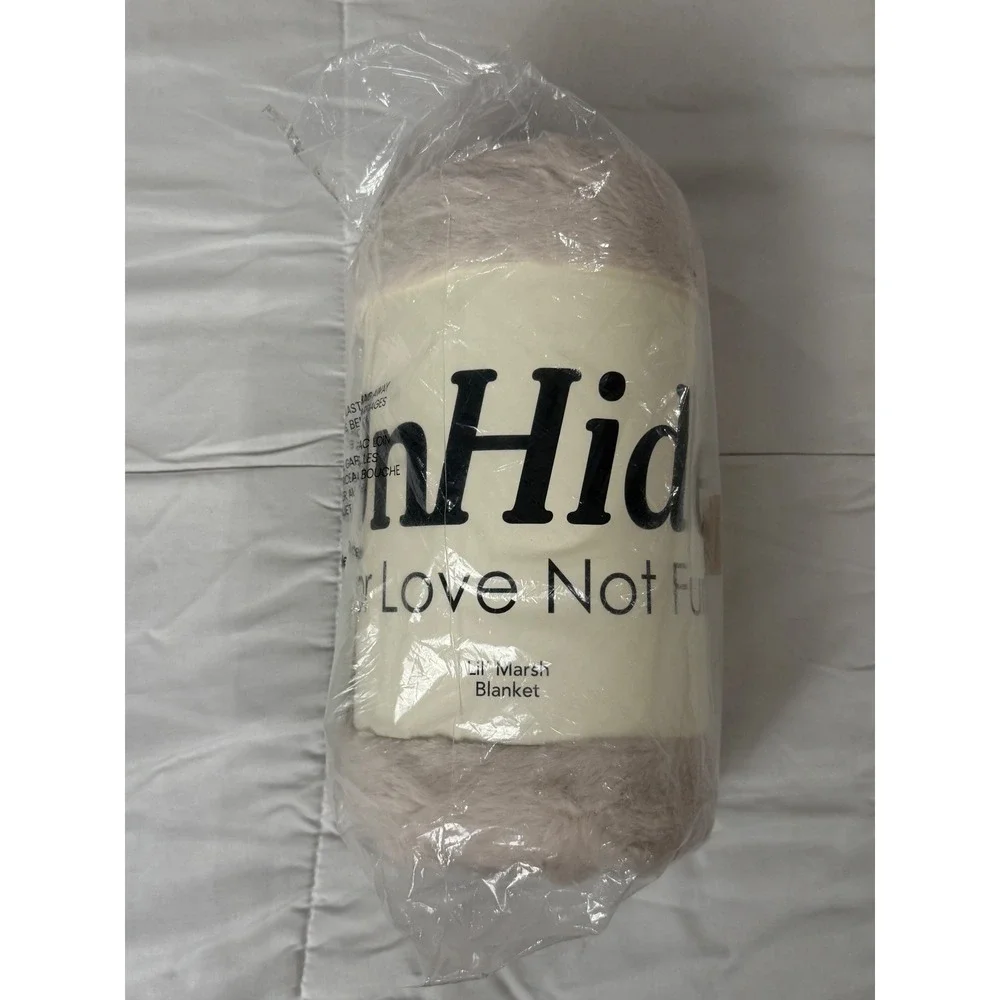 UnHide Lil Marsh Blanket Faux Fur Beigebear Beige 50